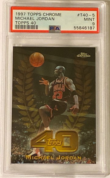 TOPPS CHROME MICHAEL JORDAN PSA 9 TOPPS 40