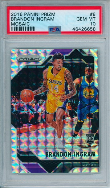 Brandon Ingram 2016 Prizm Mosaic RC PSA 10 (Slab #6658)