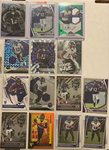 2021 Rashod Bateman 14 card, 2 autograph including 3color RPA 5/10!
