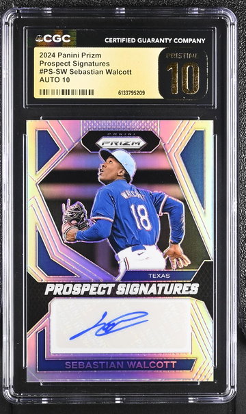 2024 Prizm #PS-SW Sebastian Walcott Prospect Signatures CGC 10