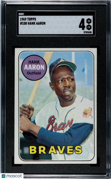 1969 Topps Hank Aaron #100 SGC 4