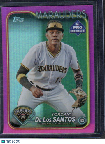 2024 Topps Pro Debut Yordany De Los Santos #PD-135 Fuchsia Foil SN
