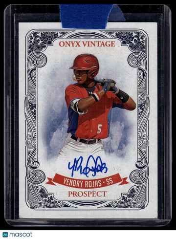 2021 Onyx Vintage Yendry Rojas #VAYR Autographs Blue AU