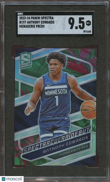 2023 Panini Spectra Anthony Edwards #197 Menagerie Prizm SGC 9.5 Panini Authentic
