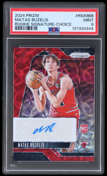 2024 Panini Prizm Matas Buzelis Rookie Signature Choice PSA 9