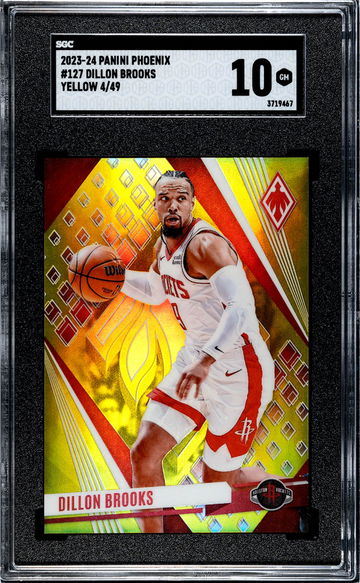 2023 Panini Phoenix Yellow Dillon Brooks #127 /49 SGC 10