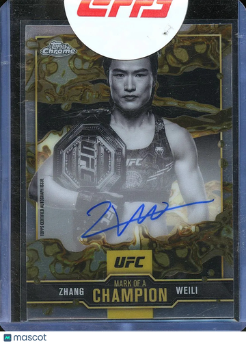 Zhang Weili 2025 Topps Chrome UFC Mark of a Champion Auto