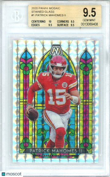 2020 Panini Mosaic Stained Glass Patrick Mahomes II #1 BGS 9.5