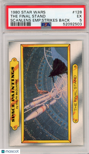 1980 Star Wars Scanlens Empire Strikes Back The Final Stand #128 PSA 5