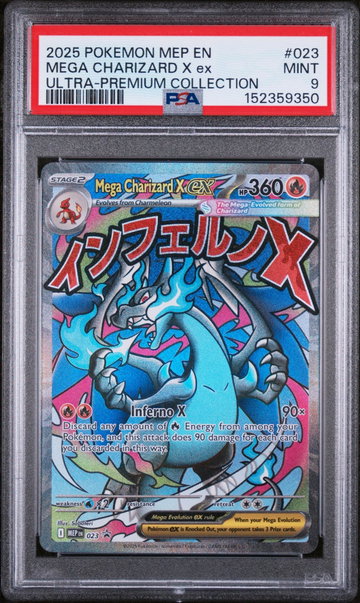 2025 Pokemon Black Star Promo Ultra Premium Collection Mega Charizard X Ex #023 PSA 9