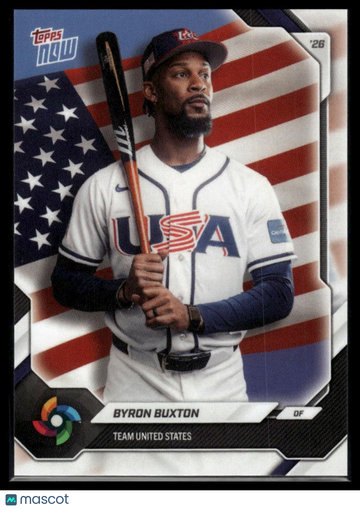2026 Topps Now World Baseball Classic Byron Buxton #USA09 Team Set USA