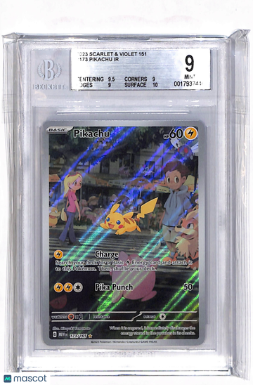 2023 Pokemon Scarlet and Violet 151 Pikachu IR #173 BGS 9