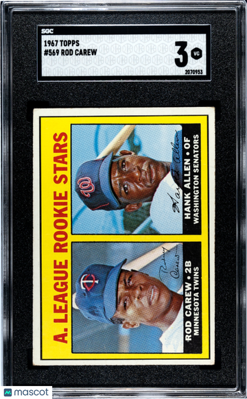 1967 Topps Rod Carew #569 SGC 3