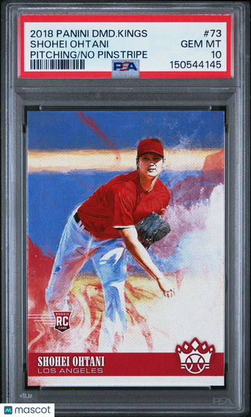 2018 Panini Diamond Kings Shohei Ohtani #73 Pitching No Pinstripe PSA 10