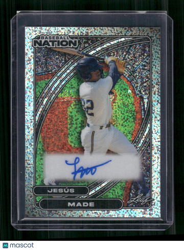 2026 Leaf Baseball Nation Jesus Made #BA-JM1 Silver Sparkle /25 Auto