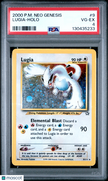 2000 Pokemon Neo Genesis Lugia Holo PSA 4 #9