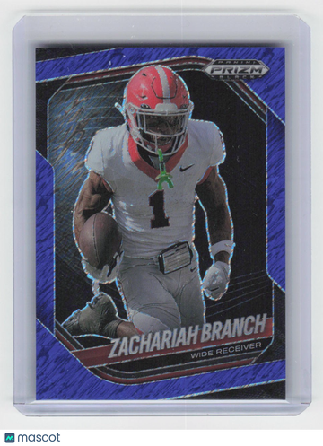 2025 Panini Prizm Black Zachariah Branch #177 Prizms Blue Shimmer FOTL /35 FOTL SN GO DAWGS! SSP
