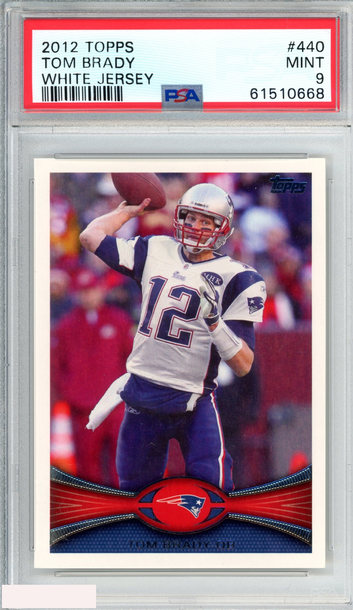 2012 TOPPS TOM BRADY #440 WHITE JERSEY NEW ENGLAND PATRIOTS PSA 9 MINT