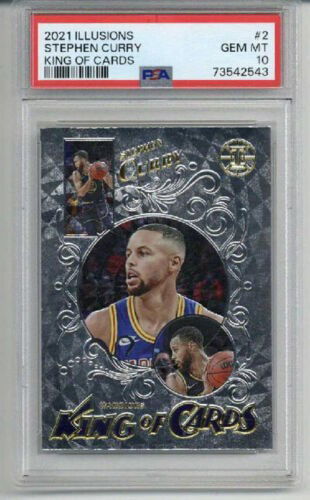 2021 PANINI ILLUSIONS KING OF CARDS #2 STEPHEN CURRY WARRIORS PSA 10 LOW POP