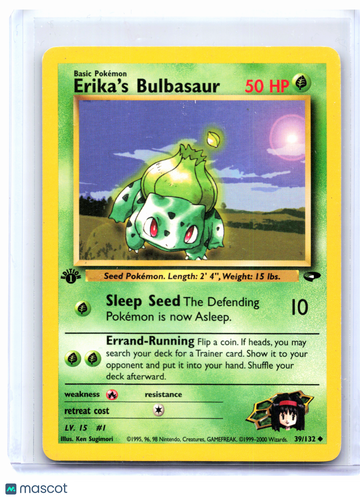 Gym Challenge Erika's Bulbasaur Nonholo Uncommon (1st Edition) #39/132