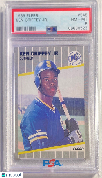 1989 Fleer Ken Griffey JR. #548 PSA 8