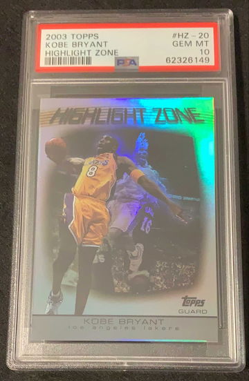 Kobe Bryant 2003 Topps Refractor Highlight Zone Basketball Card #HZ-20 - Gem Mint PSA 10! Pop 9!