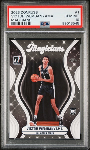 2023 PANINI DONRUSS VICTOR WEMBANYAMA MAGICIANS #1 RC ROOKIE PSA 10