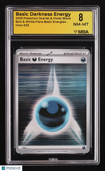 2025 Pokemon Scarlet & Violet Black Bolt & White Flare Basic Darkness Energy Holo MBA 8 #23