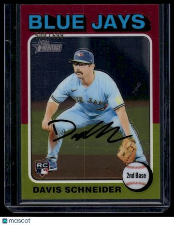 2024 Topps Heritage Davis Schneider #425 Chrome SN,RC