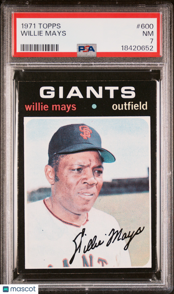 1971 Topps Willie Mays #600 PSA 7