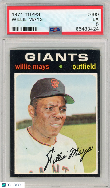 1971 Topps Willie Mays #600 PSA 5