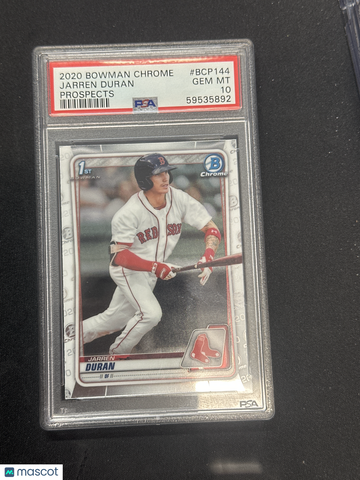 2020 Bowman Chrome Prospects Jarren Duran #BCP144 PSA 10