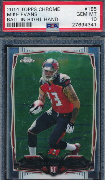 2014 Topps Chrome 185 Mike Evans RC PSA 10 GEM MT 4341