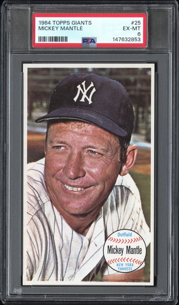 1964 Topps Giants Mickey Mantle #25 PSA 6