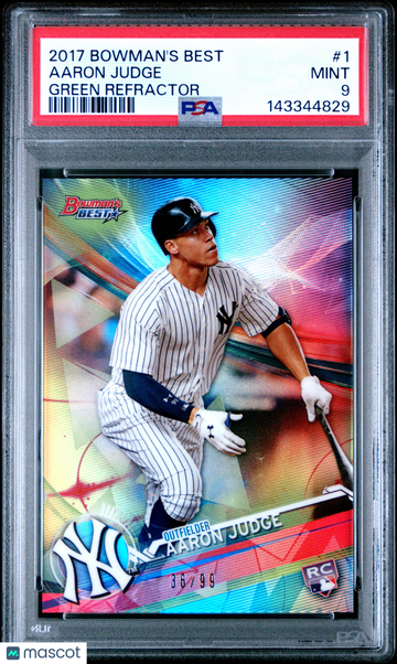 2017 Bowman's Best Aaron Judge #1 Green Refractor 36/99 PSA 9
