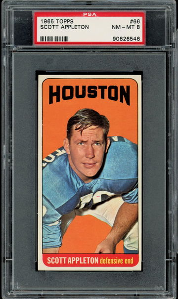 1965 Topps # 66 Scott Appleton  PSA 8  Oilers