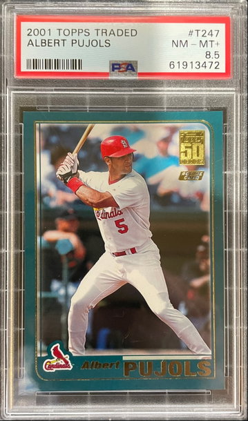 2001 Topps Traded #T247 Albert Pujols PSA 8.5 RC Rookie HOF 1B MVP St Louis Cardinals