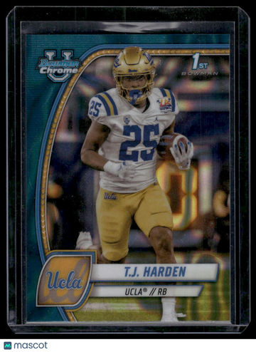 2024 Bowman University Chrome T.J. Harden #165 Pink Lava Refractor
