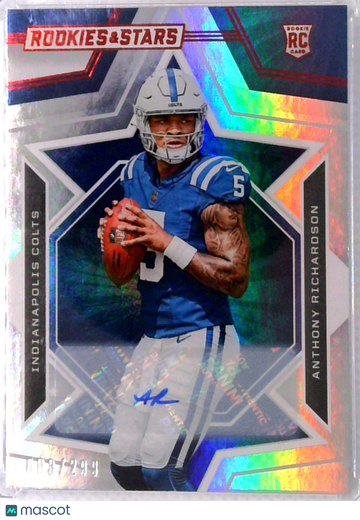 2023 Panini Rookies & Stars Anthony Richardson #102 /299 RC Auto Indianapolis Colts Football Card