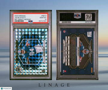 2023 Panini Mosaic NFL Debut Jalin Hyatt #ND17 NFL Debut Mosaic NFL Debut-Mosaic PSA 10