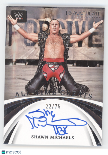 2022 Panini Immaculate Collection WWE Shawn Michaels #AG-SML /75 All-Time Greats