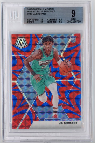 Ja Morant RC Mosaic Blue Reactive Prizms BGS 9 Mint