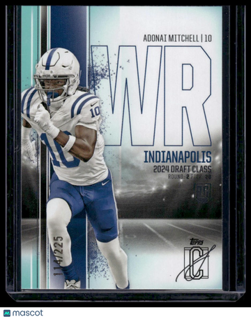 2024 Topps Signature Class Adonai Mitchell #119 Teal SN,RC