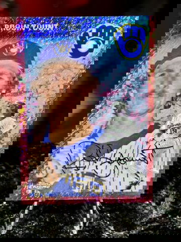 2023 Topps Chrome Platinum ROBIN YOUNT #/100 Fuchsia Lava Milwaukee Brewers HOF