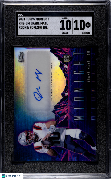 2024 Topps Midnight Drake Maye #RHS-DM Rookie Horizon Sigs. SGC 10 Auto 10