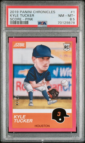 2019 Panini Chronicles Score Pink 2/25 Kyle Tucker Rookie RC PSA 8.5 NM-MT+ SP
