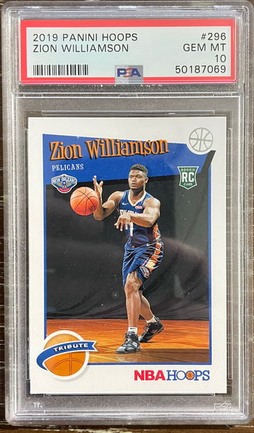 2019 Panini Hoops #296 Zion Williamson PSA 10