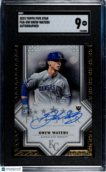 2023 Topps Five Star Drew Waters #FSA-DW Autograph SGC 9