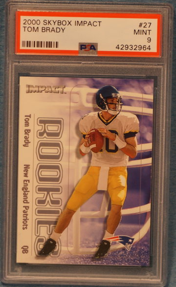 2000 Skybox Impact #27 Tom Brady New England Patriots PSA 9 Mint 