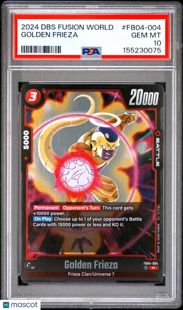 2024 Dragon Ball Super Card Game Fusion World Ultra Limit Golden Frieza PSA 10 #FB04-004